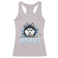 Cool Siberian Husky Ice Hockey Racerback Tank Top Gift For Dog Lovers - Wonder Print Shop