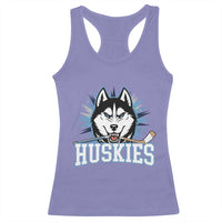Cool Siberian Husky Ice Hockey Racerback Tank Top Gift For Dog Lovers - Wonder Print Shop