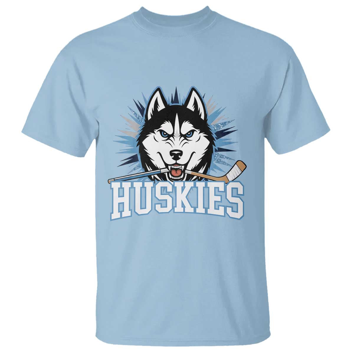 Cool Siberian Husky Ice Hockey T Shirt Gift For Dog Lovers - Wonder Print Shop