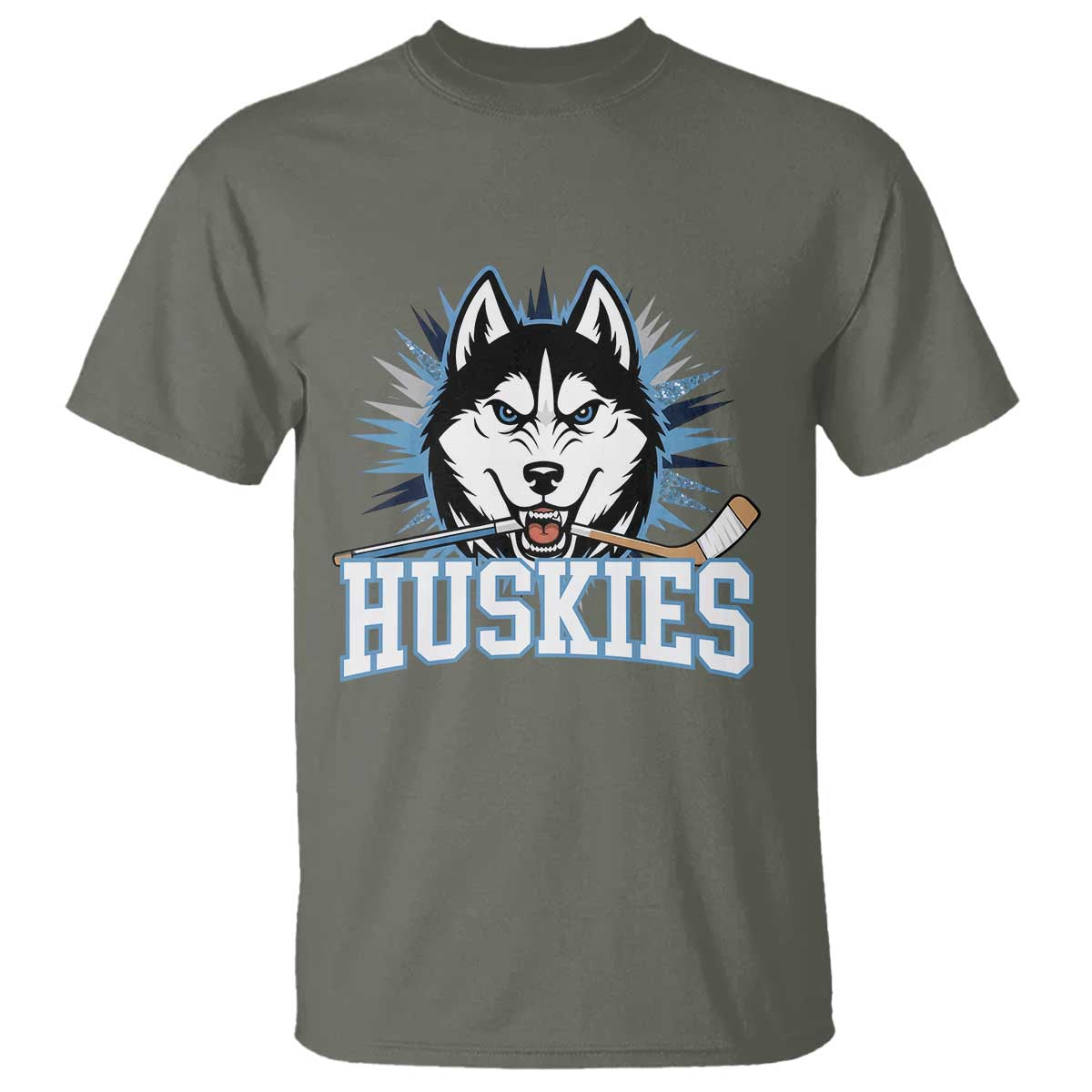 Cool Siberian Husky Ice Hockey T Shirt Gift For Dog Lovers - Wonder Print Shop