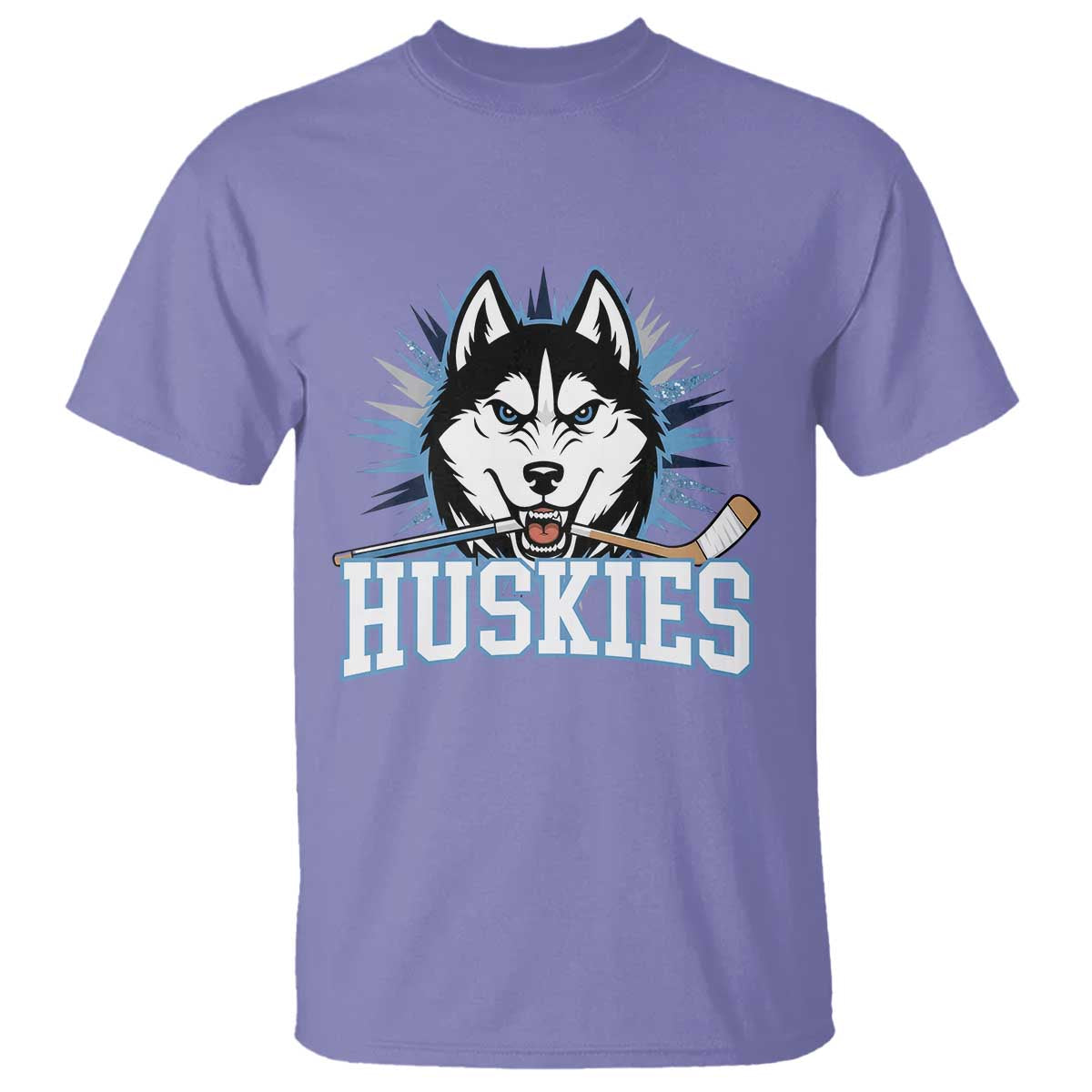 Cool Siberian Husky Ice Hockey T Shirt Gift For Dog Lovers - Wonder Print Shop