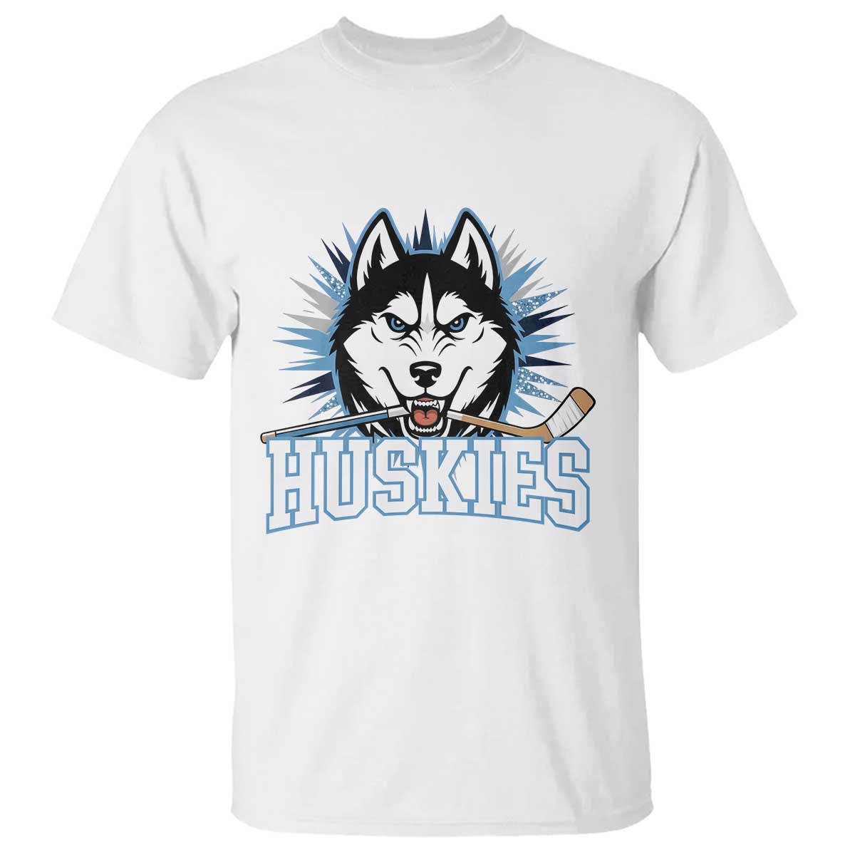 Cool Siberian Husky Ice Hockey T Shirt Gift For Dog Lovers - Wonder Print Shop