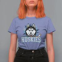 Cool Siberian Husky Ice Hockey T Shirt For Women Gift For Dog Lovers - Wonder Print Shop
