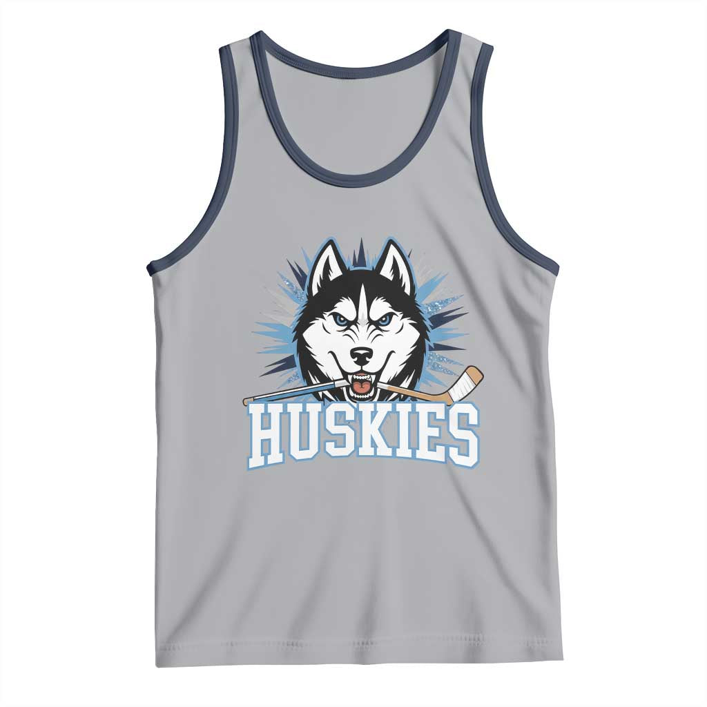 Cool Siberian Husky Ice Hockey Tank Top Gift For Dog Lovers - Wonder Print Shop