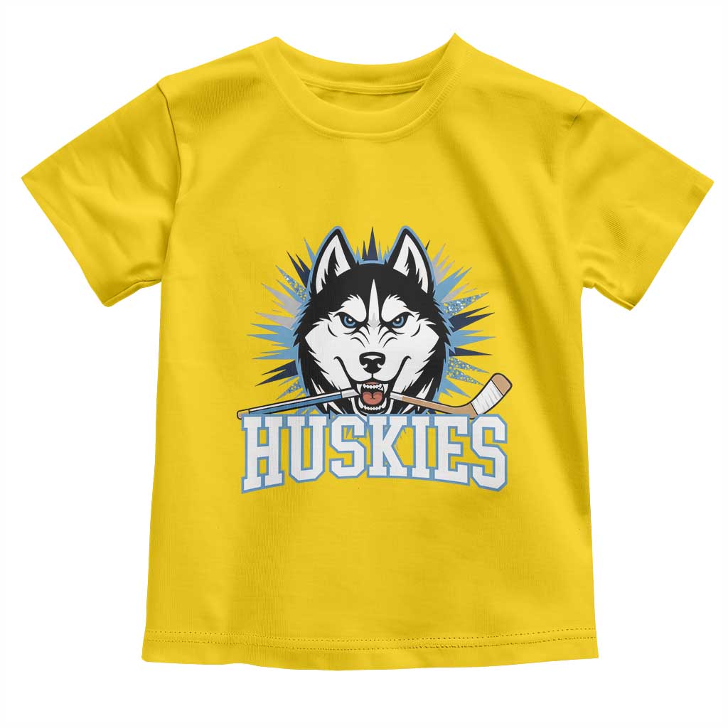 Cool Siberian Husky Ice Hockey Toddler T Shirt Gift For Dog Lovers - Wonder Print Shop