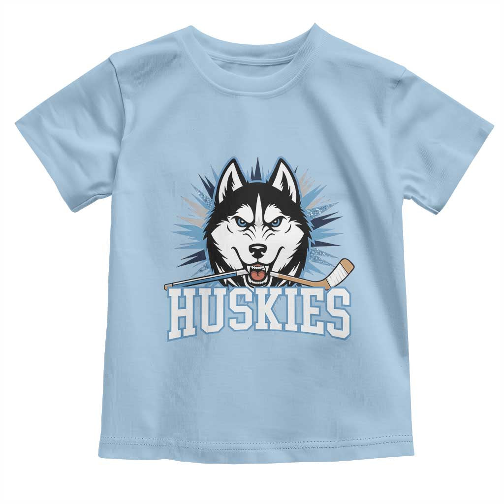 Cool Siberian Husky Ice Hockey Toddler T Shirt Gift For Dog Lovers - Wonder Print Shop