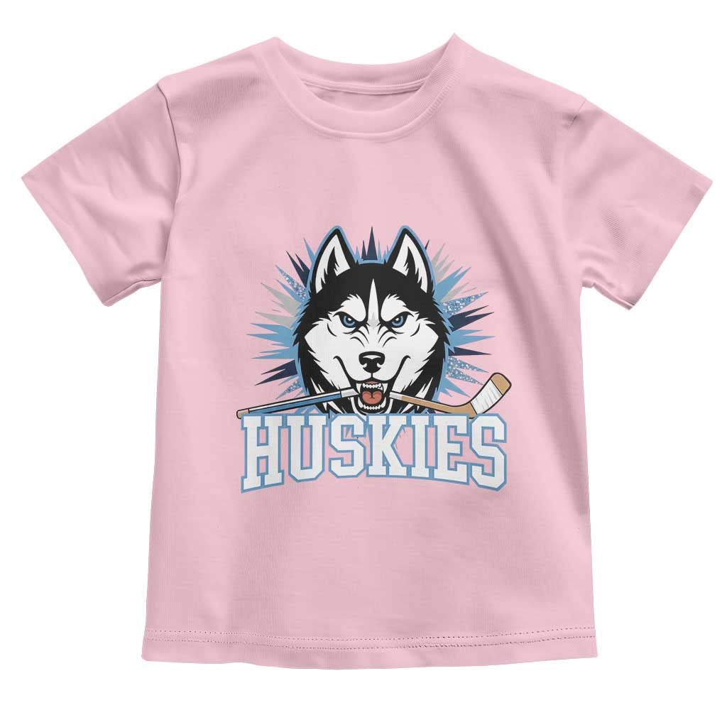Cool Siberian Husky Ice Hockey Toddler T Shirt Gift For Dog Lovers - Wonder Print Shop