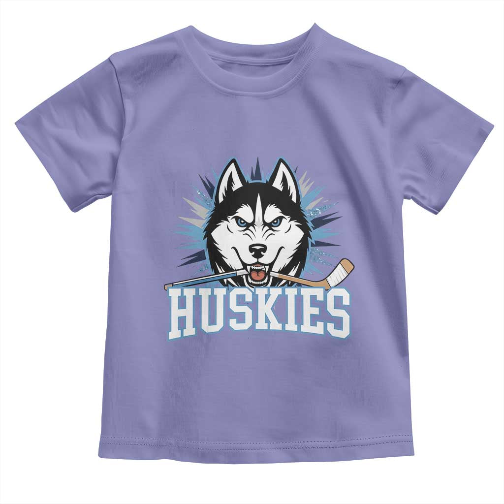 Cool Siberian Husky Ice Hockey Toddler T Shirt Gift For Dog Lovers - Wonder Print Shop