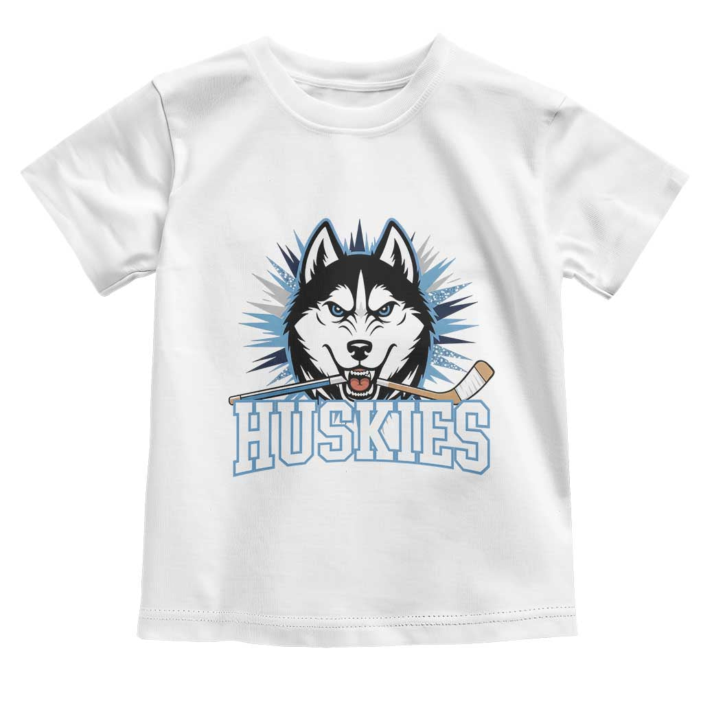 Cool Siberian Husky Ice Hockey Toddler T Shirt Gift For Dog Lovers - Wonder Print Shop
