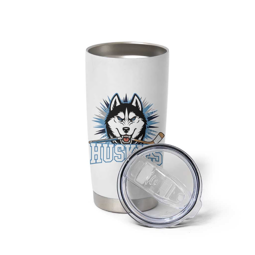 Cool Siberian Husky Ice Hockey Tumbler Cup Gift For Dog Lovers - Wonder Print Shop