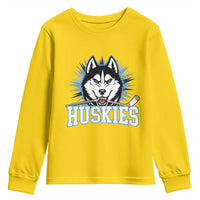 Cool Siberian Husky Ice Hockey Youth Sweatshirt Gift For Dog Lovers - Wonder Print Shop
