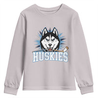 Cool Siberian Husky Ice Hockey Youth Sweatshirt Gift For Dog Lovers - Wonder Print Shop