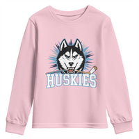 Cool Siberian Husky Ice Hockey Youth Sweatshirt Gift For Dog Lovers - Wonder Print Shop