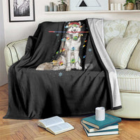 Funny Christmas Husky Ice Hockey Player Holiday Gift Throw Blanket - Wonder Print Shop