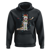 Funny Christmas Husky Ice Hockey Player Holiday Gift Hoodie - Wonder Print Shop