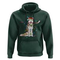 Funny Christmas Husky Ice Hockey Player Holiday Gift Hoodie - Wonder Print Shop