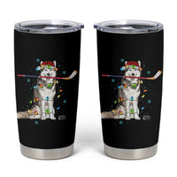 Funny Christmas Husky Ice Hockey Player Holiday Gift Tumbler Cup - Wonder Print Shop