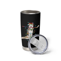 Funny Christmas Husky Ice Hockey Player Holiday Gift Tumbler Cup - Wonder Print Shop