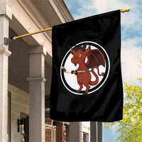 Funny Cryptid Sports Gift Garden Flag Jersey Devil Playing Ice Hockey - Wonder Print Shop