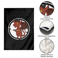 Funny Cryptid Sports Gift Garden Flag Jersey Devil Playing Ice Hockey - Wonder Print Shop