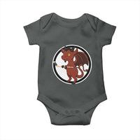 Funny Cryptid Sports Gift Baby Onesie Jersey Devil Playing Ice Hockey - Wonder Print Shop