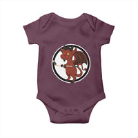 Funny Cryptid Sports Gift Baby Onesie Jersey Devil Playing Ice Hockey - Wonder Print Shop