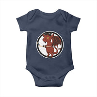 Funny Cryptid Sports Gift Baby Onesie Jersey Devil Playing Ice Hockey - Wonder Print Shop