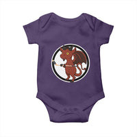 Funny Cryptid Sports Gift Baby Onesie Jersey Devil Playing Ice Hockey - Wonder Print Shop