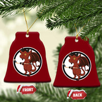 Funny Cryptid Sports Gift Ceramic Ornament Jersey Devil Playing Ice Hockey - Wonder Print Shop