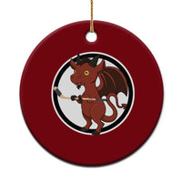 Funny Cryptid Sports Gift Ceramic Ornament Jersey Devil Playing Ice Hockey - Wonder Print Shop