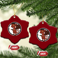 Funny Cryptid Sports Gift Ceramic Ornament Jersey Devil Playing Ice Hockey - Wonder Print Shop