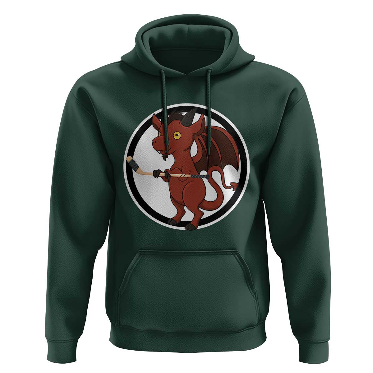 Funny Cryptid Sports Gift Hoodie Jersey Devil Playing Ice Hockey - Wonder Print Shop