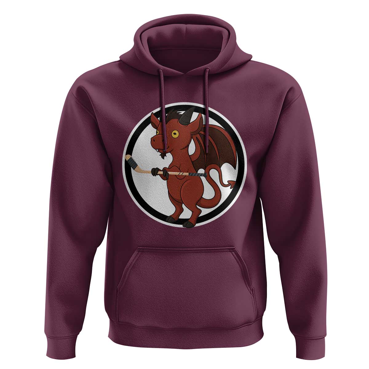 Funny Cryptid Sports Gift Hoodie Jersey Devil Playing Ice Hockey - Wonder Print Shop