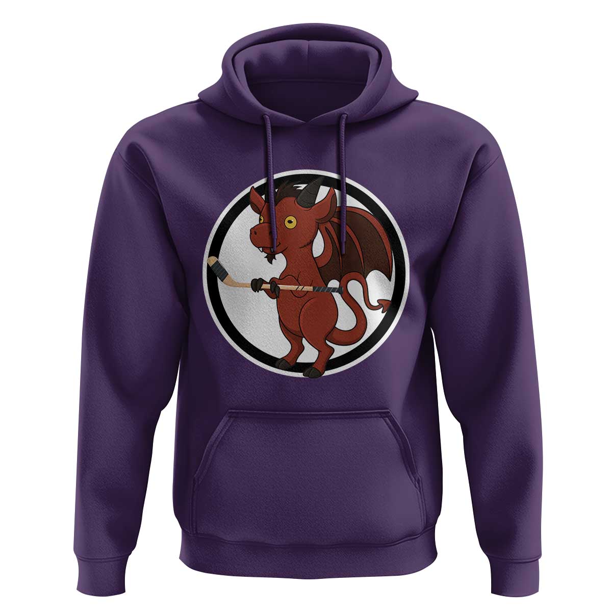 Funny Cryptid Sports Gift Hoodie Jersey Devil Playing Ice Hockey - Wonder Print Shop