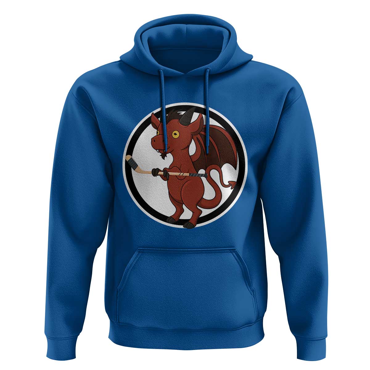 Funny Cryptid Sports Gift Hoodie Jersey Devil Playing Ice Hockey - Wonder Print Shop