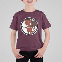 Funny Cryptid Sports Gift T Shirt For Kid Jersey Devil Playing Ice Hockey - Wonder Print Shop