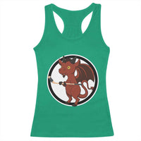 Funny Cryptid Sports Gift Racerback Tank Top Jersey Devil Playing Ice Hockey - Wonder Print Shop