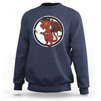 Funny Cryptid Sports Gift Sweatshirt Jersey Devil Playing Ice Hockey - Wonder Print Shop
