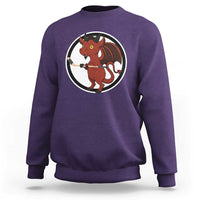 Funny Cryptid Sports Gift Sweatshirt Jersey Devil Playing Ice Hockey - Wonder Print Shop