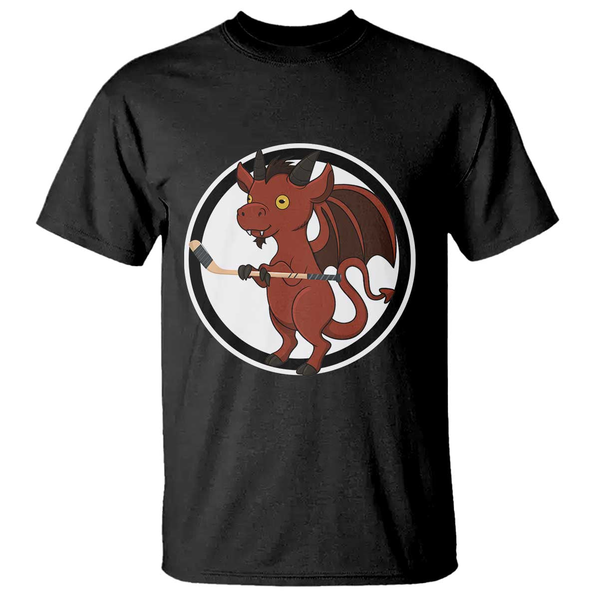 Funny Cryptid Sports Gift T Shirt Jersey Devil Playing Ice Hockey - Wonder Print Shop