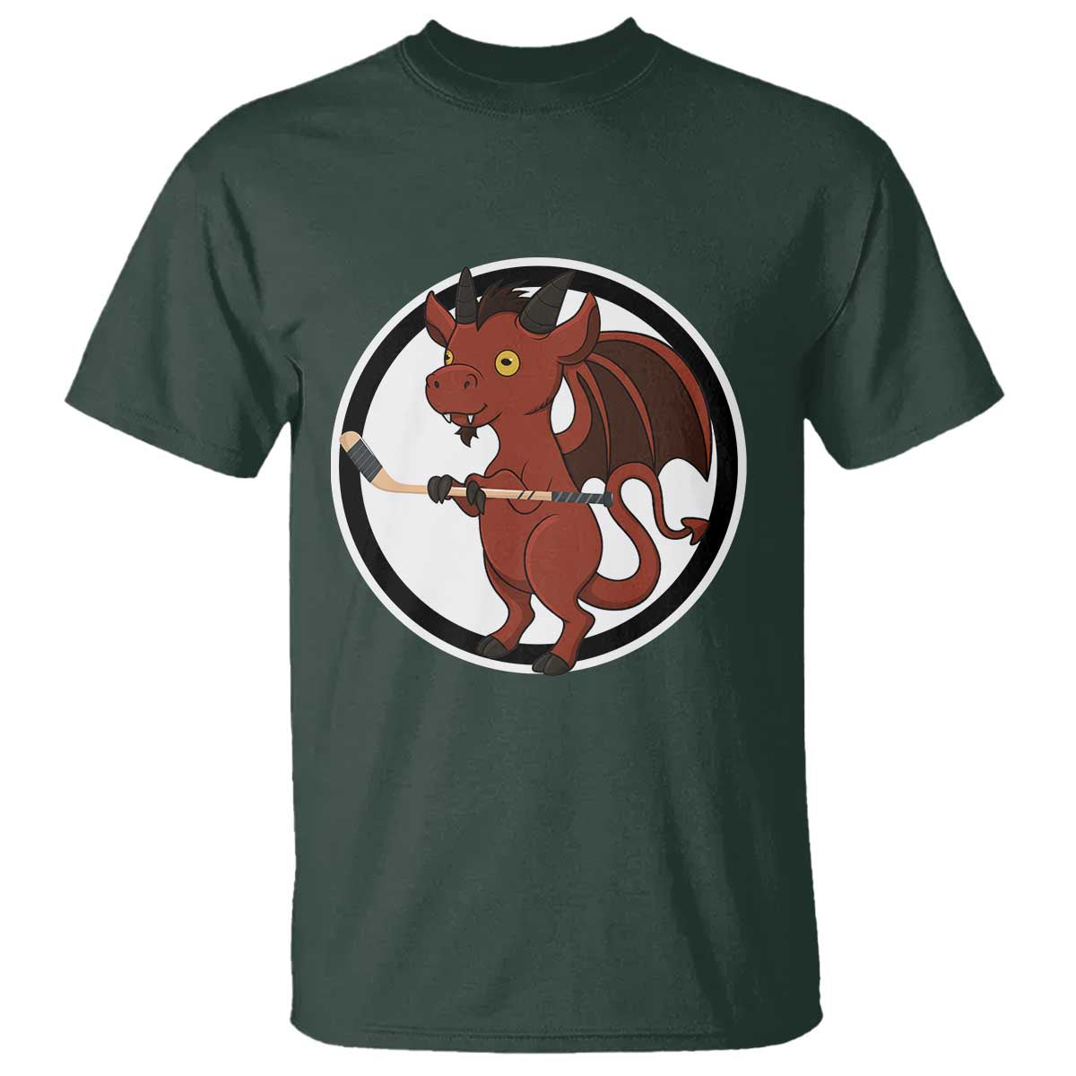 Funny Cryptid Sports Gift T Shirt Jersey Devil Playing Ice Hockey - Wonder Print Shop