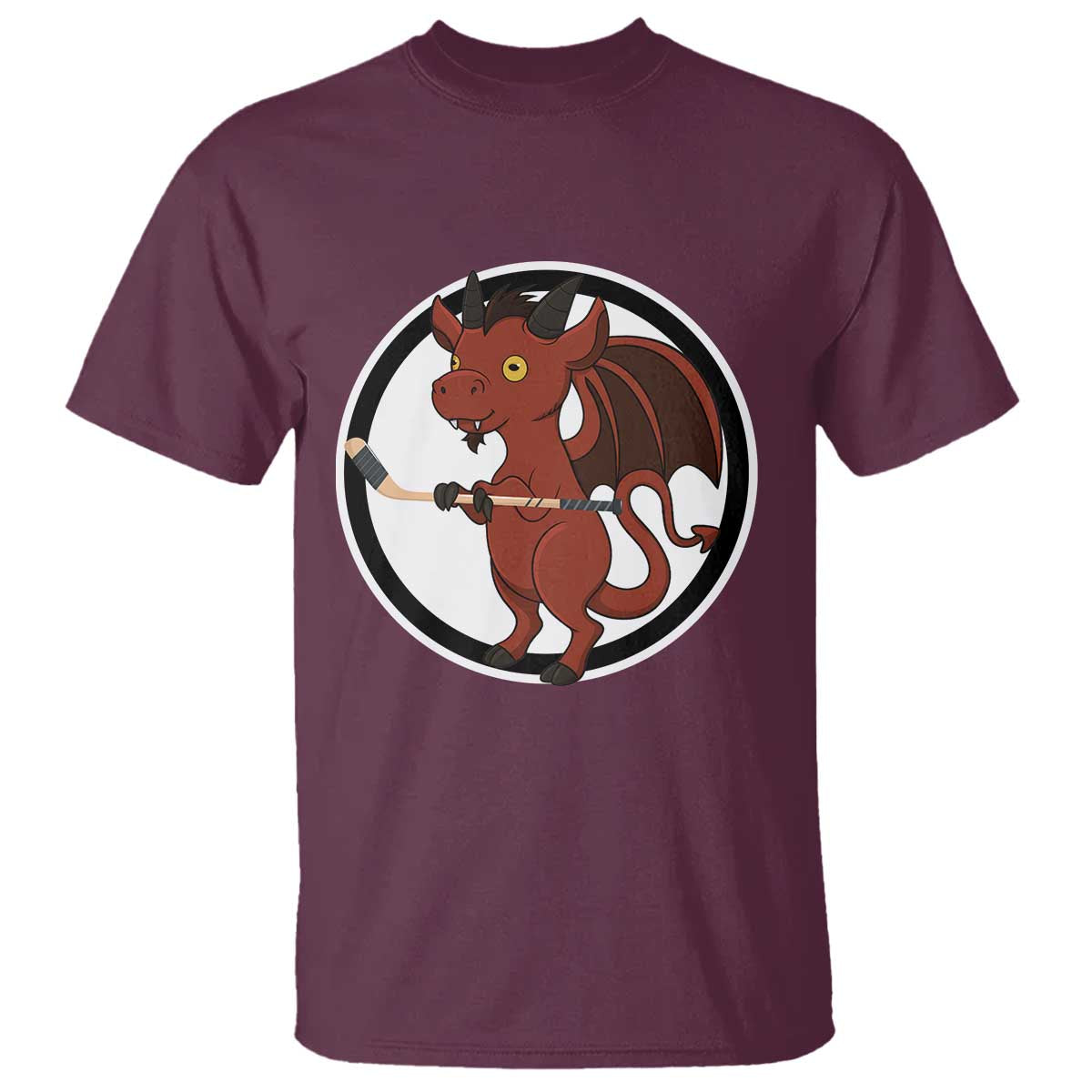 Funny Cryptid Sports Gift T Shirt Jersey Devil Playing Ice Hockey - Wonder Print Shop