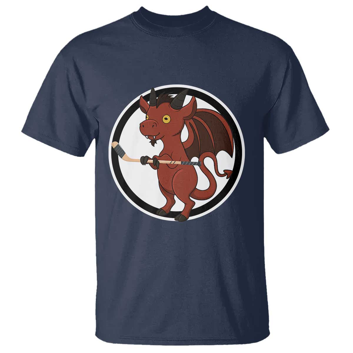 Funny Cryptid Sports Gift T Shirt Jersey Devil Playing Ice Hockey - Wonder Print Shop