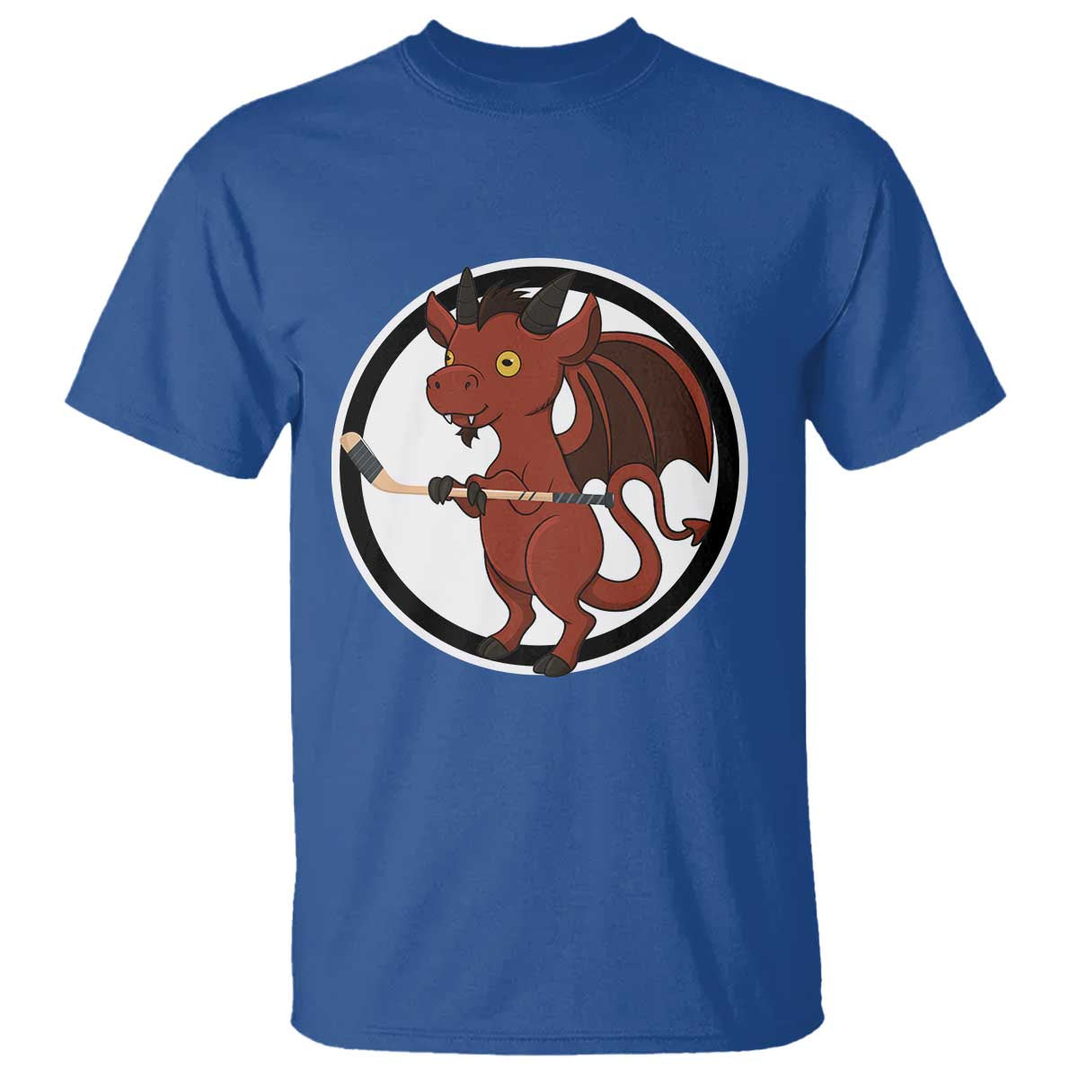 Funny Cryptid Sports Gift T Shirt Jersey Devil Playing Ice Hockey - Wonder Print Shop