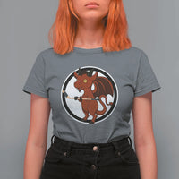 Funny Cryptid Sports Gift T Shirt For Women Jersey Devil Playing Ice Hockey - Wonder Print Shop