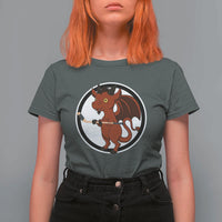 Funny Cryptid Sports Gift T Shirt For Women Jersey Devil Playing Ice Hockey - Wonder Print Shop
