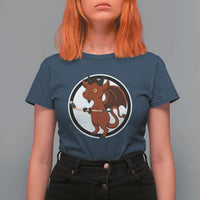 Funny Cryptid Sports Gift T Shirt For Women Jersey Devil Playing Ice Hockey - Wonder Print Shop