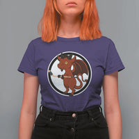 Funny Cryptid Sports Gift T Shirt For Women Jersey Devil Playing Ice Hockey - Wonder Print Shop