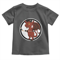 Funny Cryptid Sports Gift Toddler T Shirt Jersey Devil Playing Ice Hockey - Wonder Print Shop