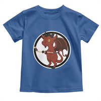 Funny Cryptid Sports Gift Toddler T Shirt Jersey Devil Playing Ice Hockey - Wonder Print Shop